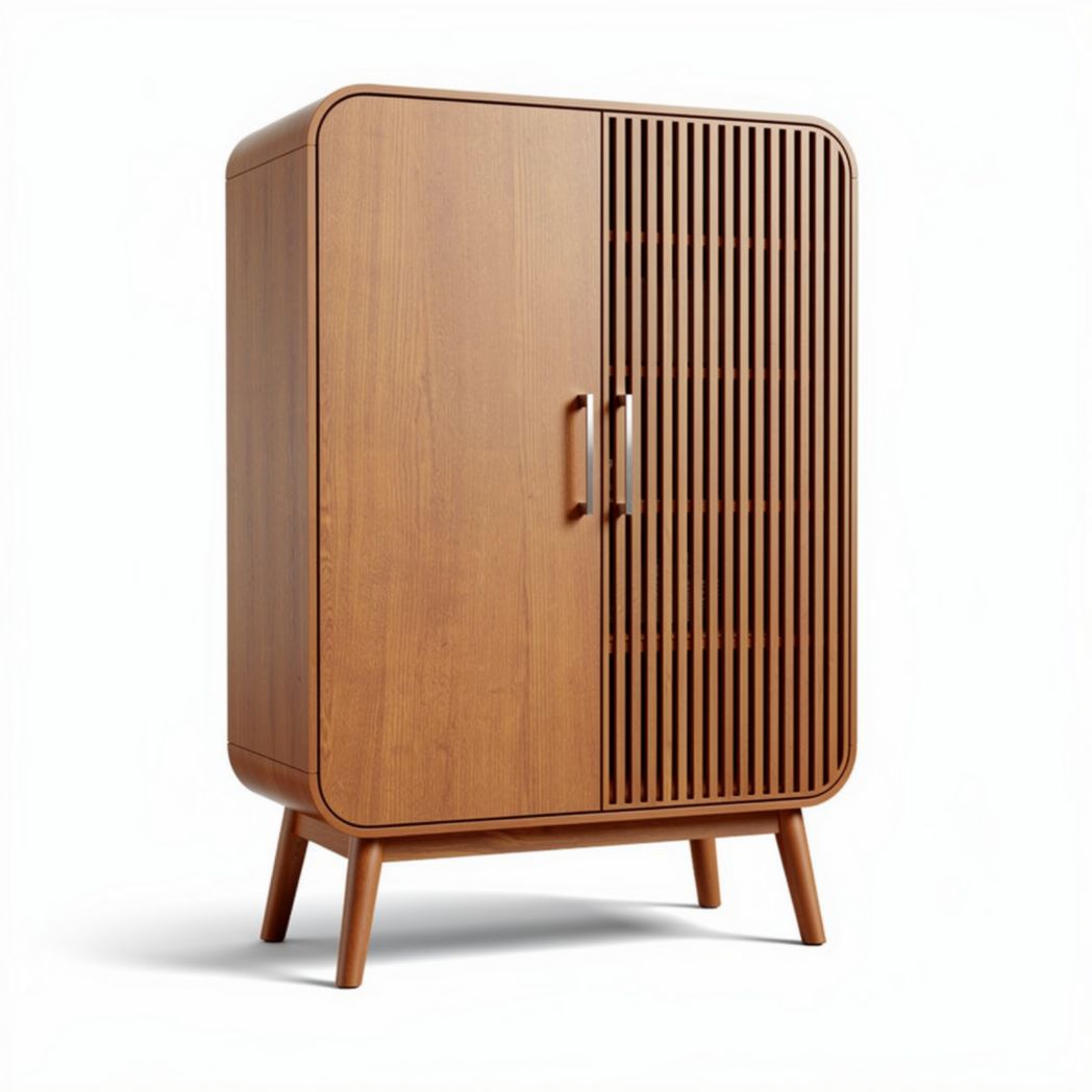 Wooden storage cabinet for living room - 80 x 40 x 120cm