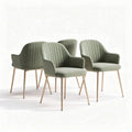 Upholstered dining chair set with metal legs - Not specified size.cm