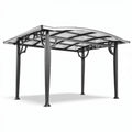 Metal frame outdoor gazebo with a polycarbonate roof - 300 x 300 x 240cm