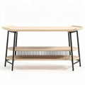 Console table with wooden top and metal legs - 120 x 40 x 75cm