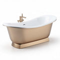 Freestanding copper bathtub with modern design - 170 x 70 x 60cm