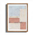 Framed abstract wall art for home decor in wood - 30 x 40 x 2cm