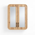 Wooden wall-mounted cabinet with mirrors - 60 x 40 x 15cm